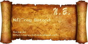Nérey Botond névjegykártya